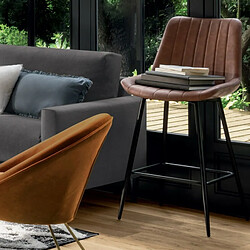 Atmosphera, Createur D'Interieur Chaise Bar Olwen Marron - Atmosphera pas cher