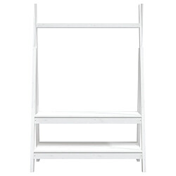 Acheter vidaXL Porte-vêtements Blanc 100x45,5x150 cm Bois de pin massif