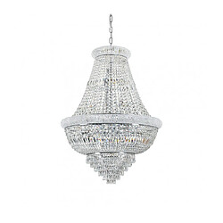 Ideal Lux Chandelier Dubai Métal Chrome 24 ampoules 120cm