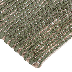 Avis Thedecofactory ROSTYLE - Tapis artisanal en jute et coton chenille vert rouillé 120x170