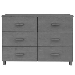 Acheter vidaXL Buffet HAMAR Gris foncé 113x40x80 cm Bois massif de pin