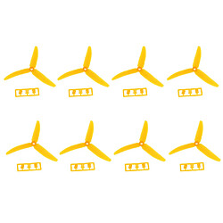 8 pièces 4 paires 5030 prop cw ccw hélice pour rc qav250 rc quadcopter jaune