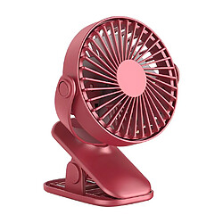 Ventilateur de Table USB Portable Mini Ventilateur de Bureau Rechargeable à Clipser Ventilateur à Clipser Réglable à Rotation de 360 Degrés