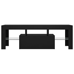 Maison Chic Meubles TV avec lumières LED - Banc TV pour salon noir 120x35x40 cm -MN15652 pas cher