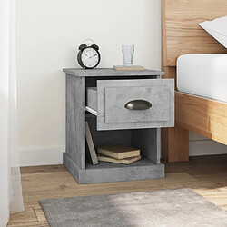 Acheter Maison Chic Lot de 2 Tables de chevet - Tables de Nuit gris béton 39x39x47,5 cm bois ingénierie