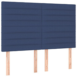 Maison Chic Lot de 4 Têtes de lit design pour chambre - Décoration de lit Bleu 72x5x78/88 cm Tissu -MN73126