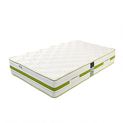 LUXURY LITERIE Matelas Rêverie, 30 cm, mousse haute densité, ferme, face été/hiver + 1 oreiller, 90x190cm