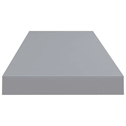 Maison Chic Lot de 2 Étagères murales,Étagère Rangement flottate gris 80x23,5x3,8 cm MDF -MN33875 pas cher