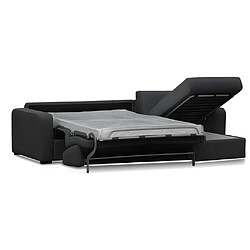 Vente-Unique Canapé d'angle convertible express et réversible FLAVIEN en tissu - Anthracite