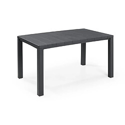 Allibert Table imitation bois 4 a 6 personnes JULIE Graphite