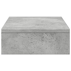 Acheter vidaXL Support de moniteur gris béton 50x27x10 cm bois d'ingénierie