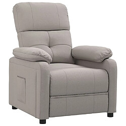 vidaXL Fauteuil inclinable Taupe Tissu