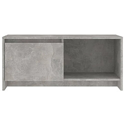 Acheter vidaXL Meuble TV gris béton 90x35x40 cm bois d'ingénierie