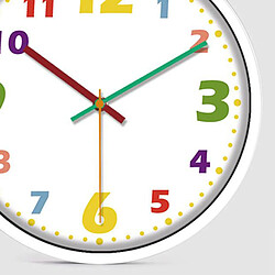 Horloge Murale Silencieuse Pour Enfants Horloge Murale Avec Chiffres Colorés pas cher