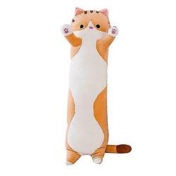 Universal Oreiller long coton mignon chat poupée peluche peluche jouet souple oreiller 50cm peluche oreiller