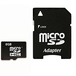 Carte mémoire Micro-SD 8Go classe 6 + Adaptateur SD - ImroCard 