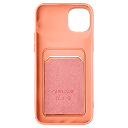 Avizar Coque iPhone 14 Plus Silicone Souple Porte-carte rose