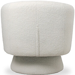 Avis ICONIK INTERIOR Fauteuil Tapissé en Tissu Bouclé - Design Courbé - Dresa Blanc