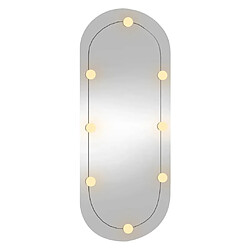 Acheter Maison Chic Miroir mural avec lumières LED | Miroir Décoration pour Maison Salle de Bain 25x60 cm verre ovale -GKD18868