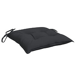 Avis vidaXL Coussins de chaise lot de 2 noir 40x40x7 cm tissu oxford