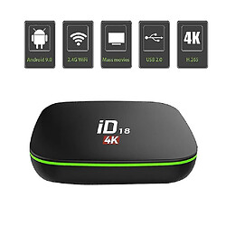 Universal 9.0 TV Box Quad Core 4K H.265 2 Go + 16 Go WiFi Media Player