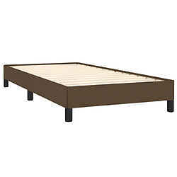 Avis Maison Chic Lit Adulte - Lit simple Lit à sommier tapissier avec matelas moelleux - Meuble de Chambre - Marron foncé 90x200 cm -MN80548