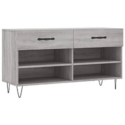 Maison Chic Banc à chaussures | Meuble de rangement à chaussures Meuble d'Entrée sonoma gris 102x35x55 cm bois d'ingénierie -MN58674