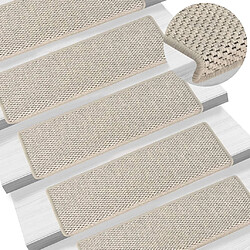 vidaXL Tapis d'escalier autocollants 15 pcs 65x21x4 cm Argenté 