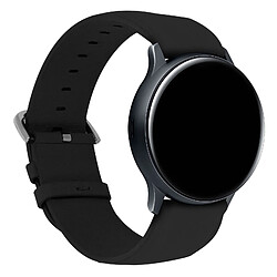 Avizar Bracelet Galaxy Watch Active2 44mm Aspect Cuir Fermoir Boucle Ardillon Noir