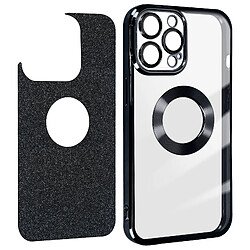 Avizar Coque iPhone 12 Pro Max Paillette Noir