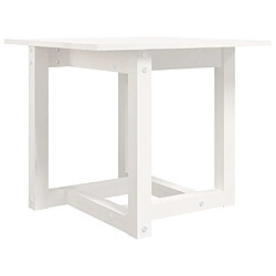 Maison Chic Table basse,Table Console Table d'appoint, Table pour salon Blanc 50x50x45 cm Bois massif de pin -MN87807