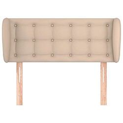 Avis Maison Chic Tête de lit scandinave avec oreilles,meuble de chambre Cappuccino 103x23x78/88 cm Similicuir -MN64278