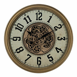 BigBuy Home Horloge Murale Crème Doré Verre Fer 66 x 9,5 x 66 cm (3 Unités)