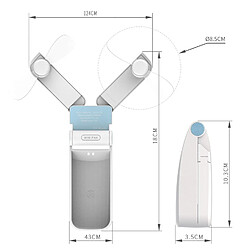 Mini Ventilateur à Main Ventilateur Portable Ventilateur Usb à Double Tête Mini Ventilateur Pliable Ventilateur à Main Personnel Silencieux Rechargeable