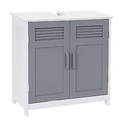 Avis Decoshop26 Meuble sous lavabo meuble de salle de bain sous évier 60 x 60 x 30 cm MDF gris 04_0007842