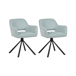 Beliani Lot de 2 chaises LOURES Vert menthe