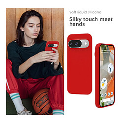 Htdmobiles Coque pour Google Pixel 9 et 9 Pro 5G - housse etui silicone gel fine + film ecran - ROUGE