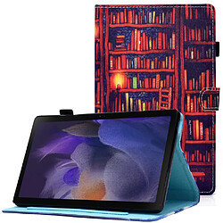 Etui en PU magnétique avec porte-cartes et porte-stylet étagère à livres pour votre Samsung Galaxy Tab A8 (2021) SM-X200/SM-X205