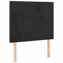 Maison Chic Lot de 2 Têtes de lit design pour chambre - Décoration de lit Noir 90x5x78/88 cm Velours -MN39809