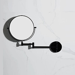 Acheter Universal Miroir de salle de bains miroir de beauté salle de bains miroir noir miroir de maquillage miroir mural loupe pliante verre miroir mural |(Le noir)