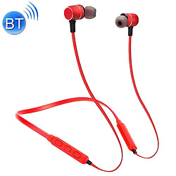 Wewoo Casque Bluetooth Sport Écouteurs intra-auriculaires sans fil de style pour iPhone, Galaxy, Huawei, Xiaomi, LG, HTC et autres téléphones intelligents, distance travail: 10 m (rouge)