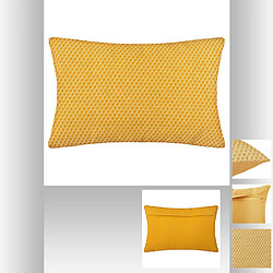 Atmosphera, Createur D'Interieur Coussin rectangulaire en coton à motif Otto - 30 x 50 - Ocre