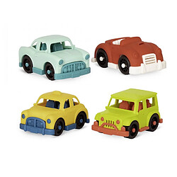 mybtoys Set de 4 mini vehicules vert rouge