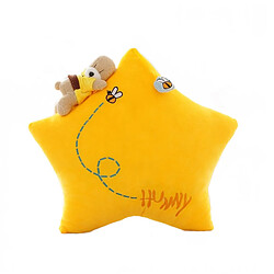 Universal 40cm beau ciel série star peluche coussin peluche douce dessin animé lune poupée sieste coussin chambre décoration bébé cadeau d'anniversaire | oreiller de luxe (jaune)