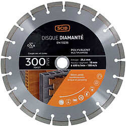 Disque diamanté polyvalent milieu de gamme SCID Ø300mm