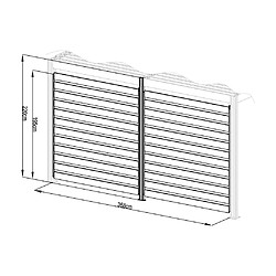 Vente-Unique Claustra brise soleil orientable en aluminium pour pergola bioclimatique anthracite - L3,68 x H2,2 m - BOLSENA pas cher