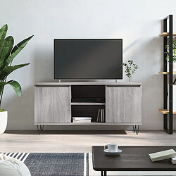 vidaXL Meuble TV sonoma gris 104x35x50 cm bois d'ingénierie