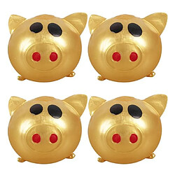 RedMiter 4Pcs Jello Mignon de Porc Anti Stress Splat Cochon D'Eau Balle Vent Jouet Évacuation Cochon Gluant JYMHTWJ151