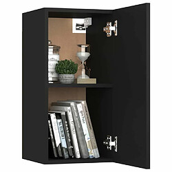 Maison Chic Ensemble de meubles TV 3 pcs | Banc TV Moderne pour salon | Meuble de Rangement - Noir Aggloméré -MN56161 pas cher