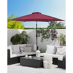 Beliani Parasol de jardin rouge bordeaux d 270 cm VARESE